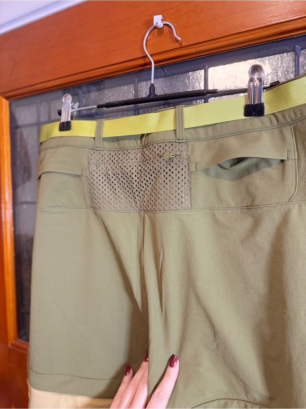 Outdoor Voices RecTrek Zip-Off Convertible Cargo Hiking Pants Olive Women L NWT - Picture 7 of 16